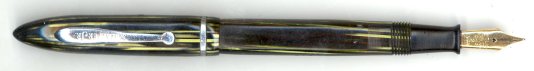 Sheaffer Balance Jr. 275 with replacement nib, green striated